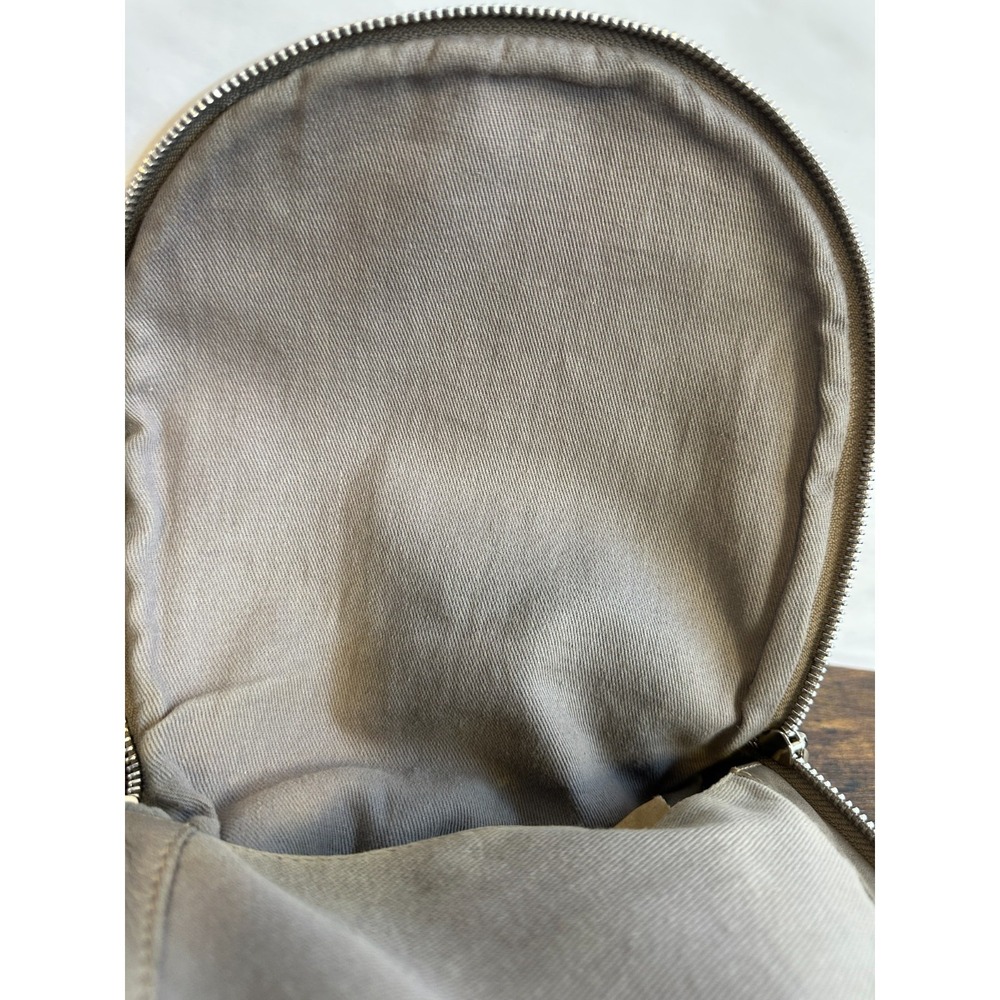 Sundance Leather Saddle Bag Crossbody Purse Taupe Made in Italy Boho Rounded - Picture 10 of 16